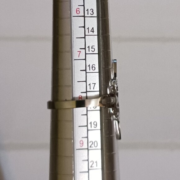 Silver Stainless Steel Witch Celtic Viking Cross Knot Adjustable Open Ring NWOT - Picture 8 of 15